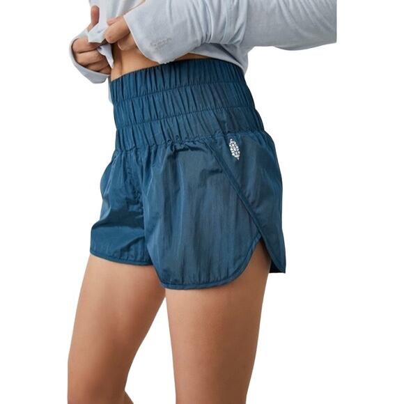 Free People Pants - Free People Movement The Way Home Shorts Medium Blue Teal Athletic Gym Running